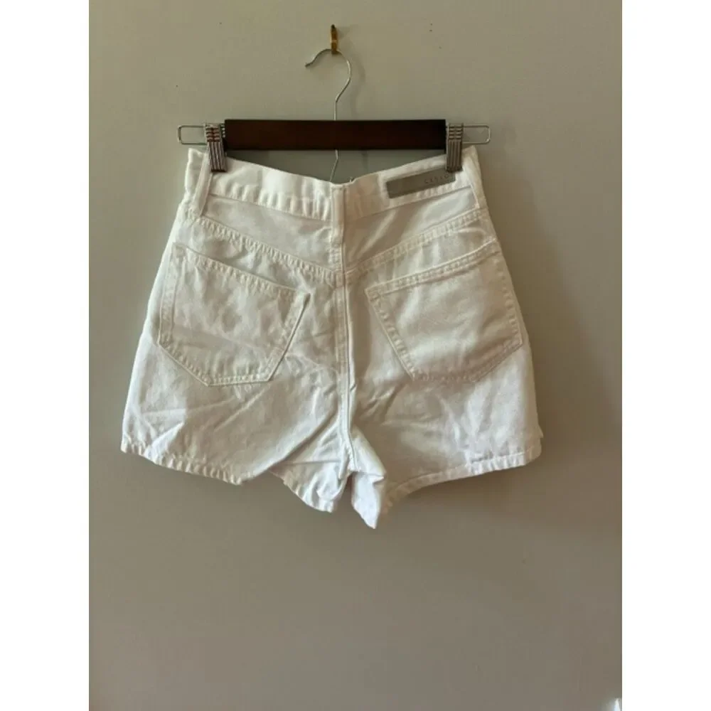 Cello High Rise Denim Shorts Women's Small White High Waisted EUC